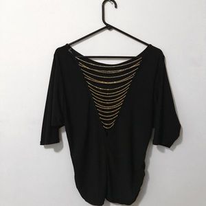 black top with open back